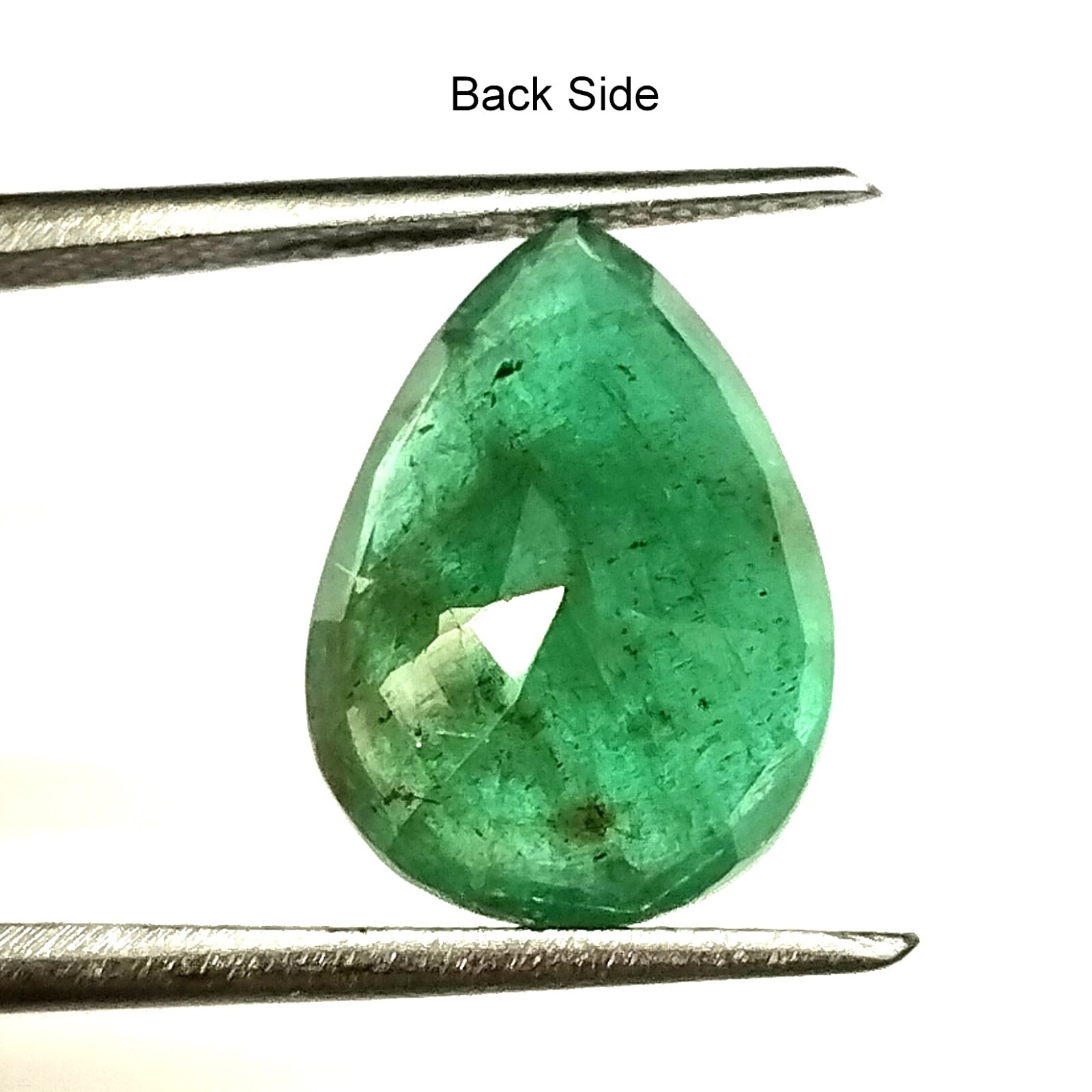 PEAR SHAPE GREEN EMERALD ZAMBIAN FACETED CUT NATURAL GENUINE GEMSTONE 5.20 CARAT
