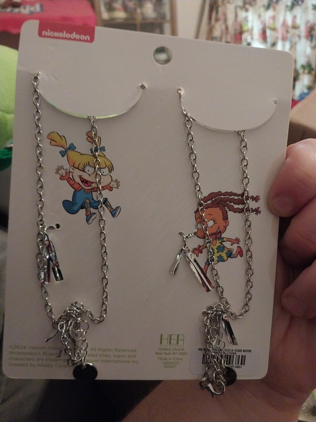 Rugrats Nickelodeon Angelica And Susie Bff Necklaces NEW