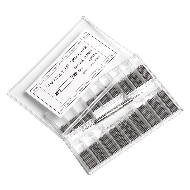 360Pcs Stainless Steel Watch Spring Bars Boxed Watch Strap Link Replacement Pins