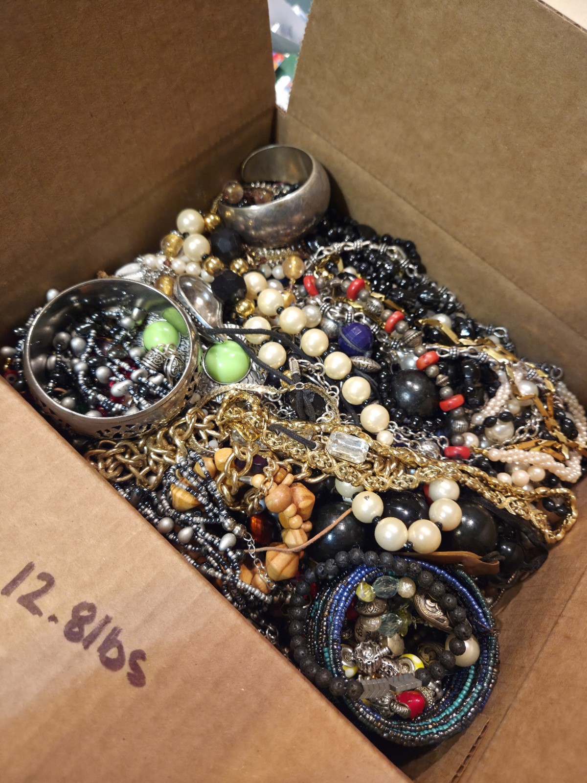 12.8 LBS All Wearable Jewelry Lot Vintage to Modern Necklaces Bracelets