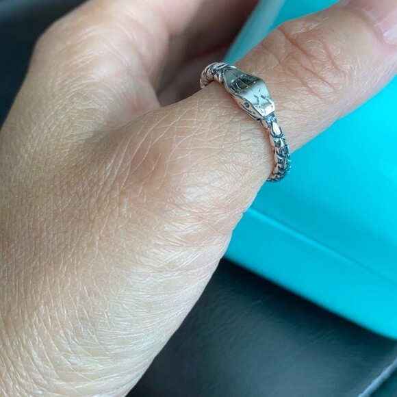 925 Sterling Silver Ouroboros Uroboros Snake Thumb Ring Any / All Size