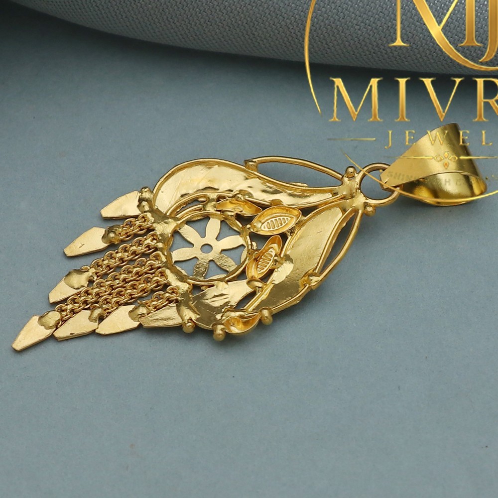 20K Stamp Pure Gold Pendant 4.4cm Great Grand Nephew Cinco De Mayo Gift