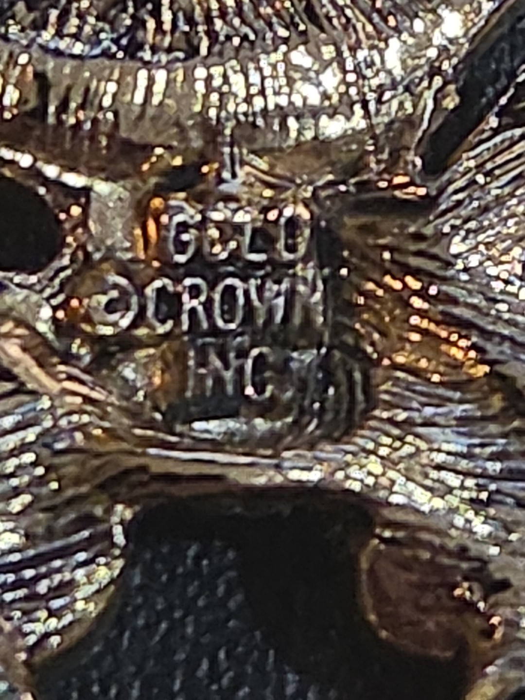 Gold Crown Inc. Signed Vintage Patriotic Pendant W/ Eagle And Indian Head Cent