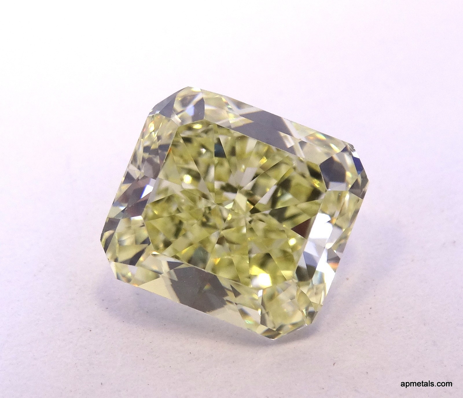 Natural 6.97 Cts Cushion Cut GIA VS1 FANCY YELLOW Even Color DIAMOND