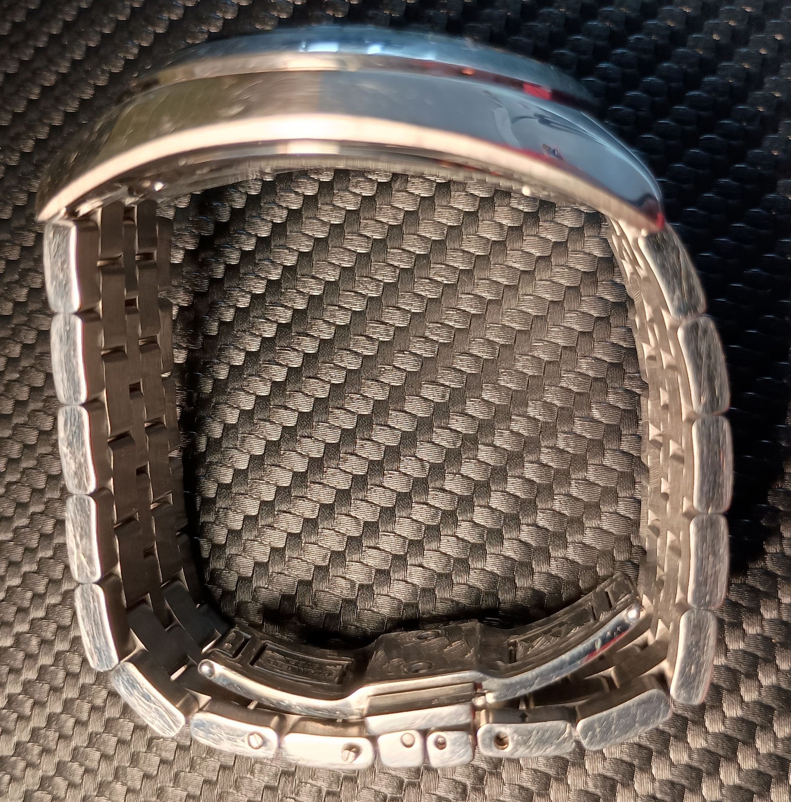 Bulova 96A186 Curv Chronograph Men’s Watch Silver working Fix or Part