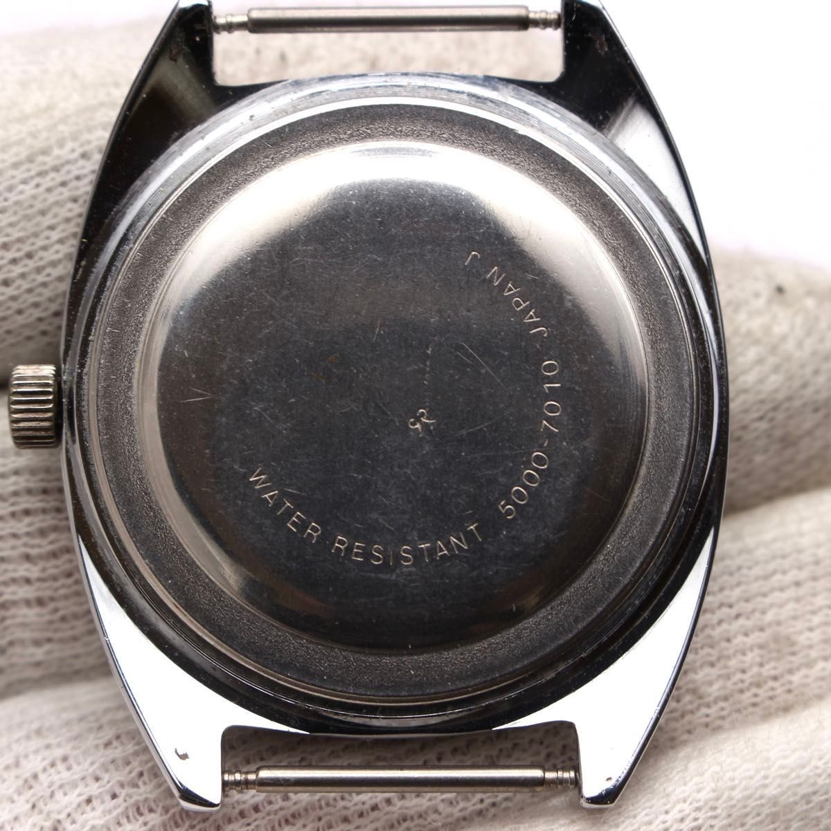 Seiko Tomony Hand Winding Watch 5000-7010 Silver Dial Japan Rare