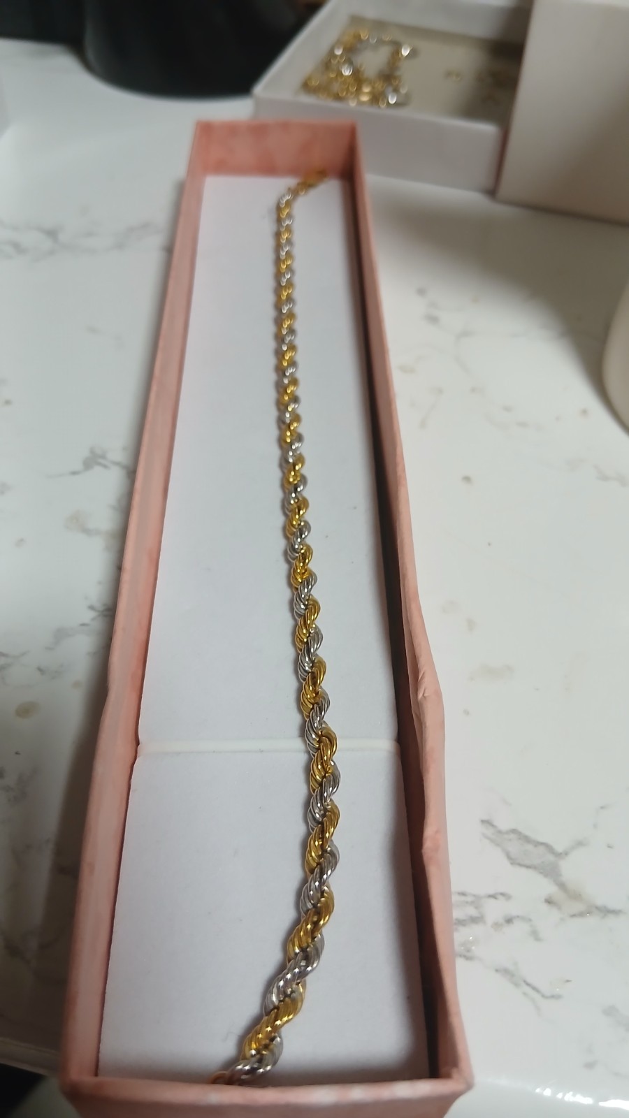 9ct Yellow and white Gold Bracelet.