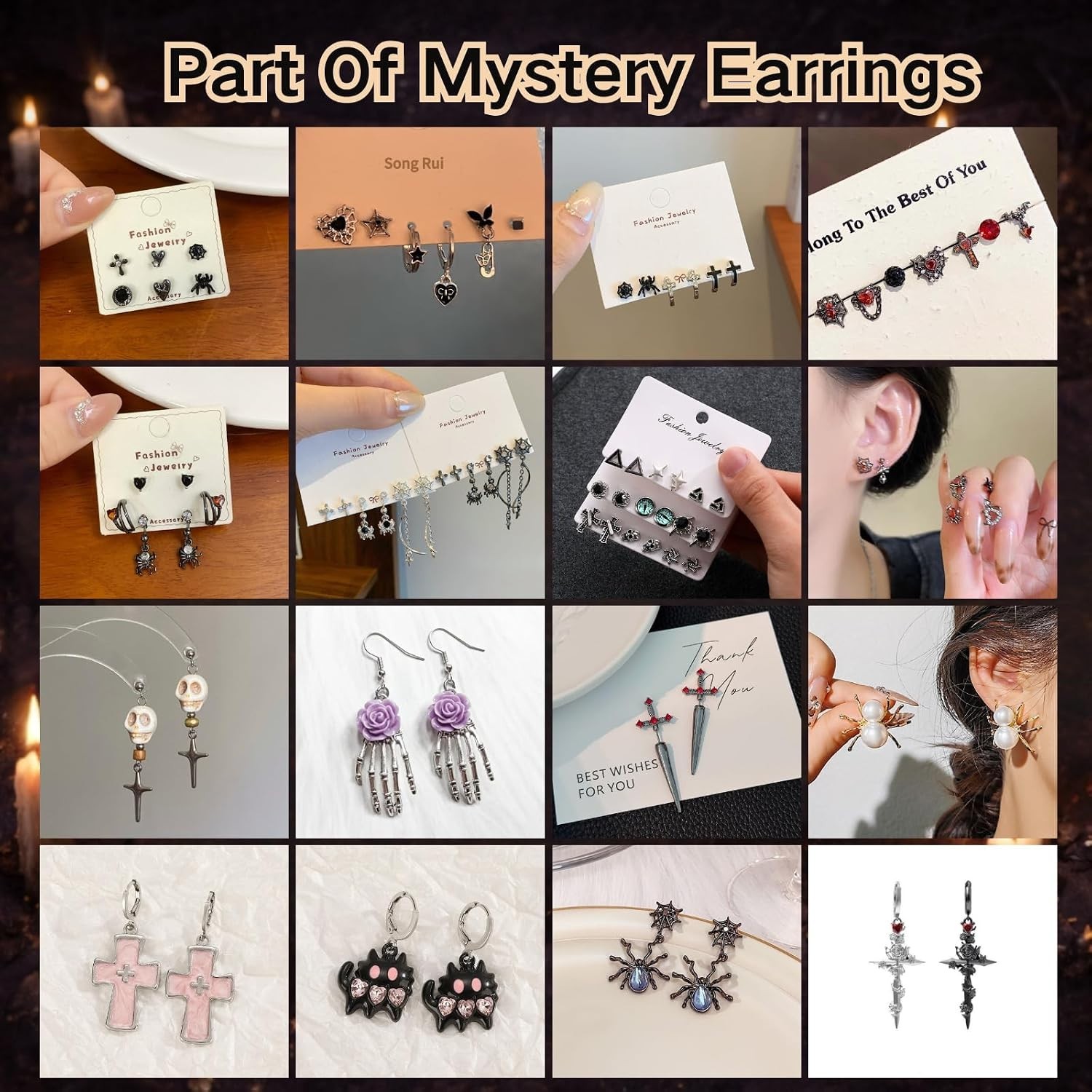 Gothic Mystery Jewelry Jar Witchy Jewelry Gift Set Surprise Jewelry Set Includes