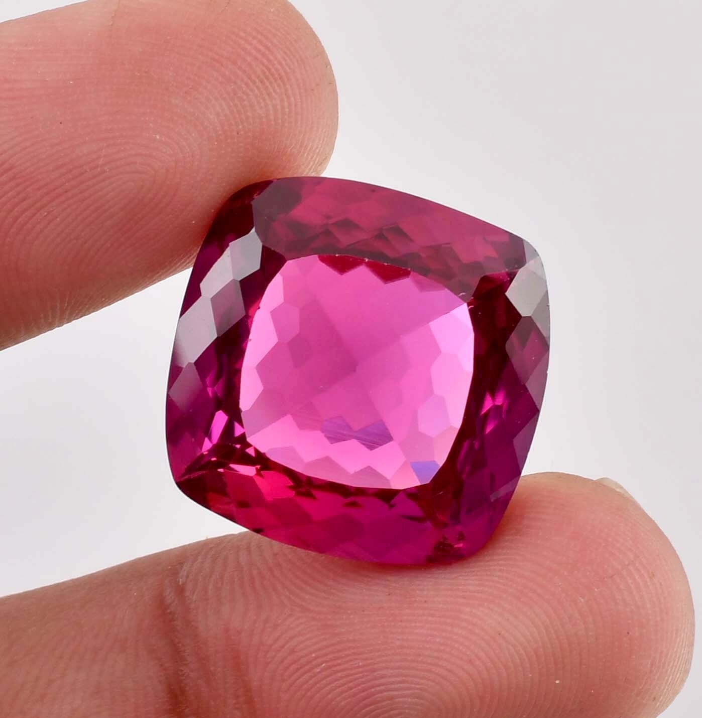 20 x 20 MM Natural Ceylon Purple Sapphire Gemstone 40.55 Ct GIT Loose Certified