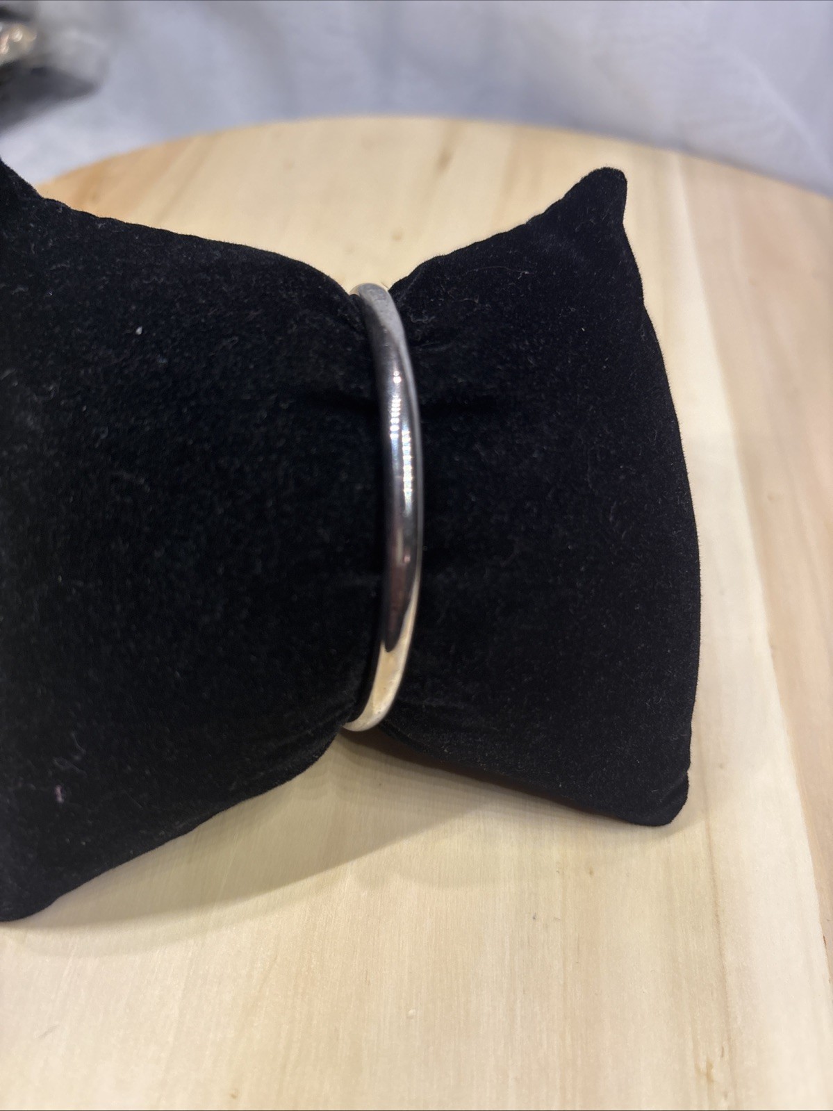Sterling Silver Hollow Flexible Bracelet, With Clear Crystal , Marked 925