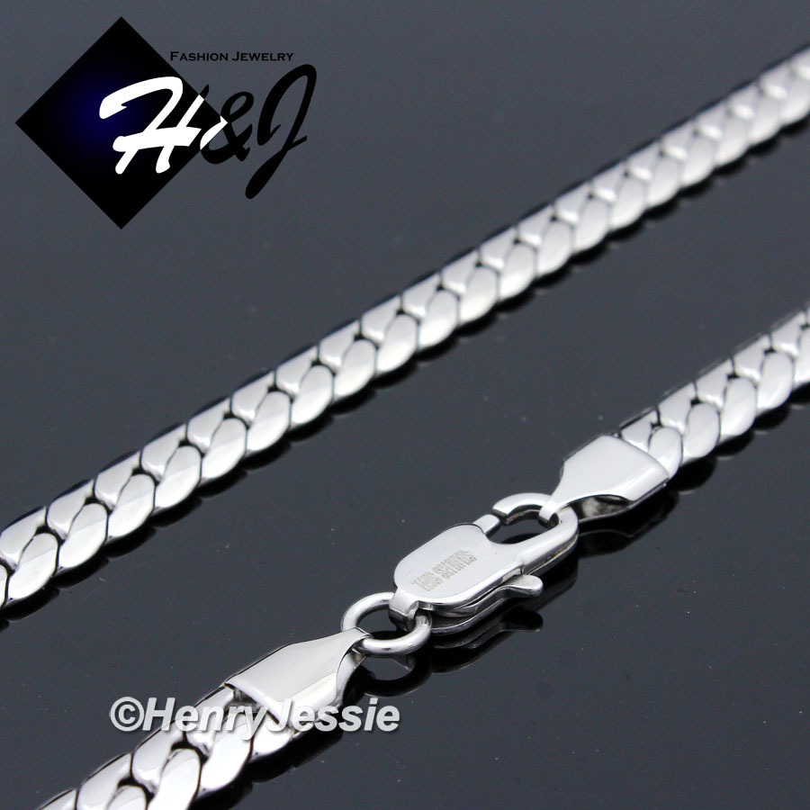 24″MEN Stainless Steel 8mm Silver Miami Cuban Curb Chain Necklace Bracelet*S155
