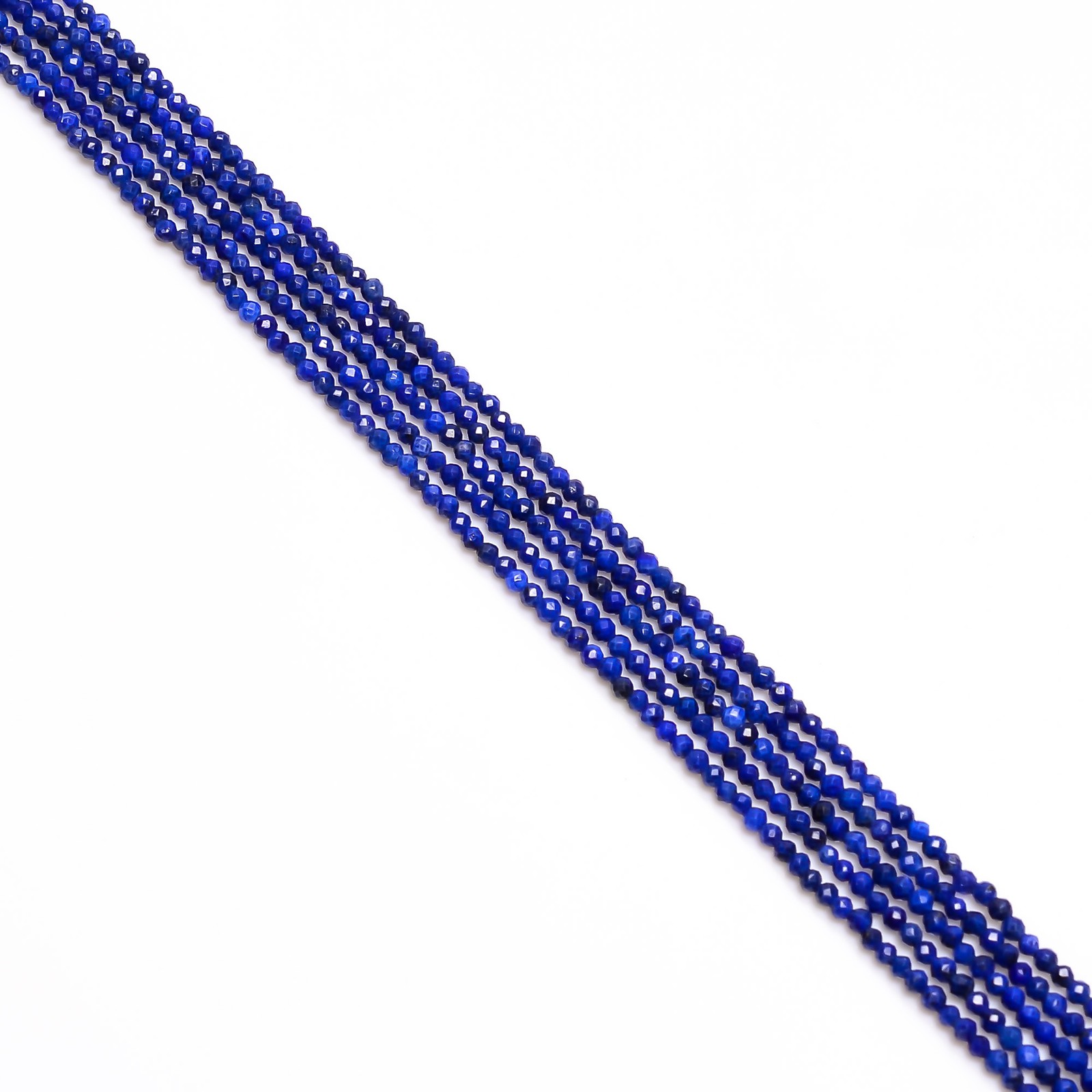 Natural Lapis Lazuli Gemstone Round Micro Faceted Beads 2.5-3 mm Strand 12.5″ 28