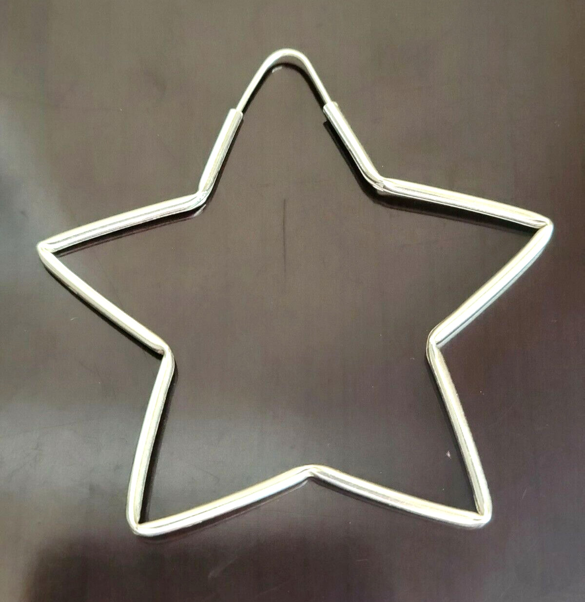 Erick’s Sterling Silver 2 3/8 in. Wide Tubular Star Hoop Earrings Taxco.925