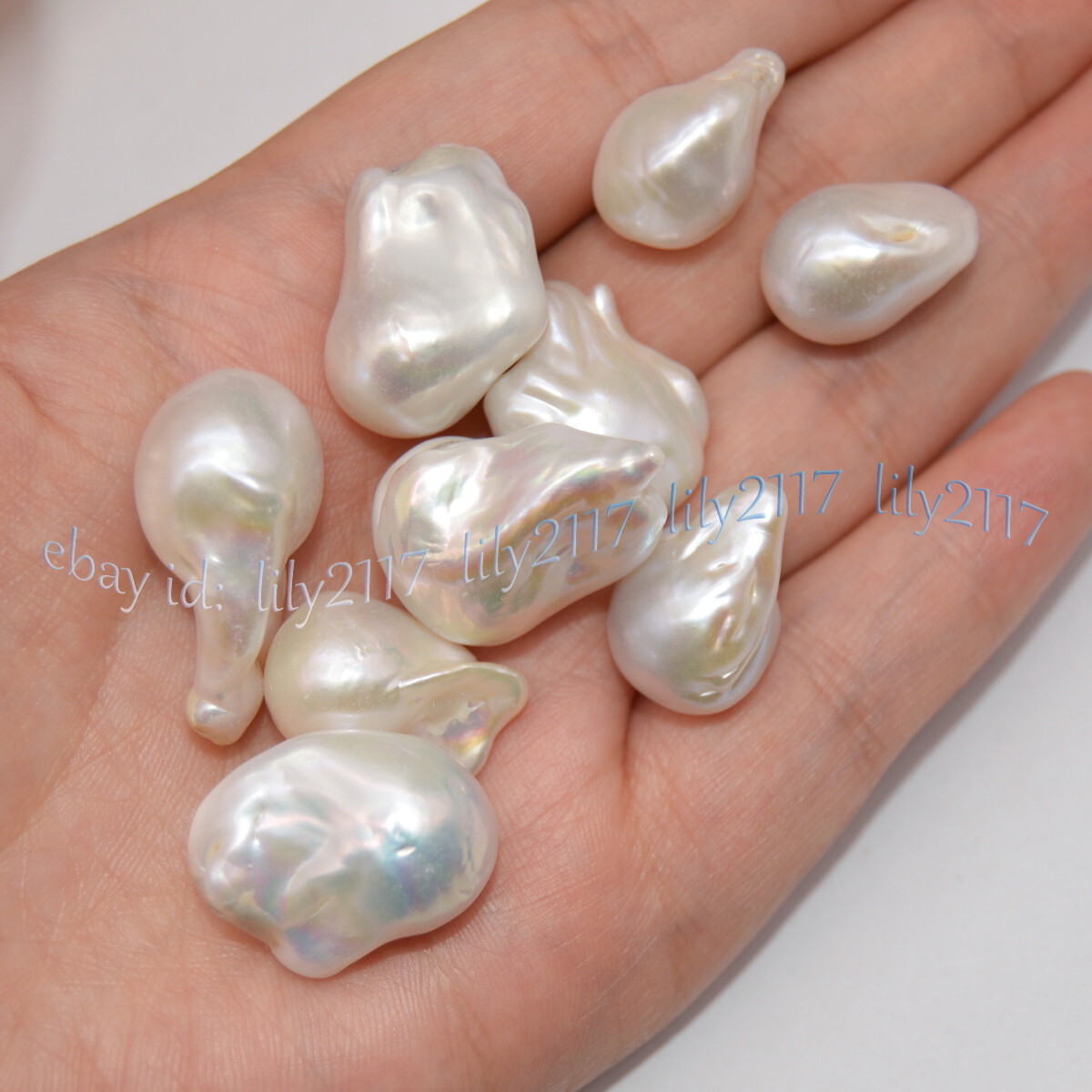 Big 15-30mm Natural Freshwater Baroque Keshi Pearl Loose Beads No Hole 1 pcs