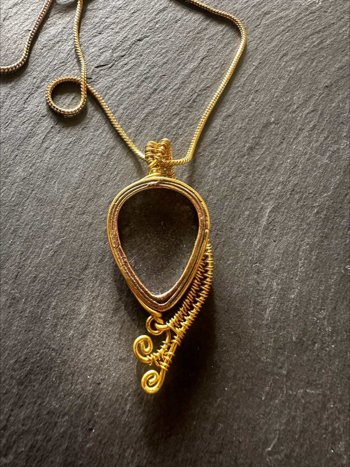Handmade Spanish Copper Agate Necklace Artisan Boho Vintage Style