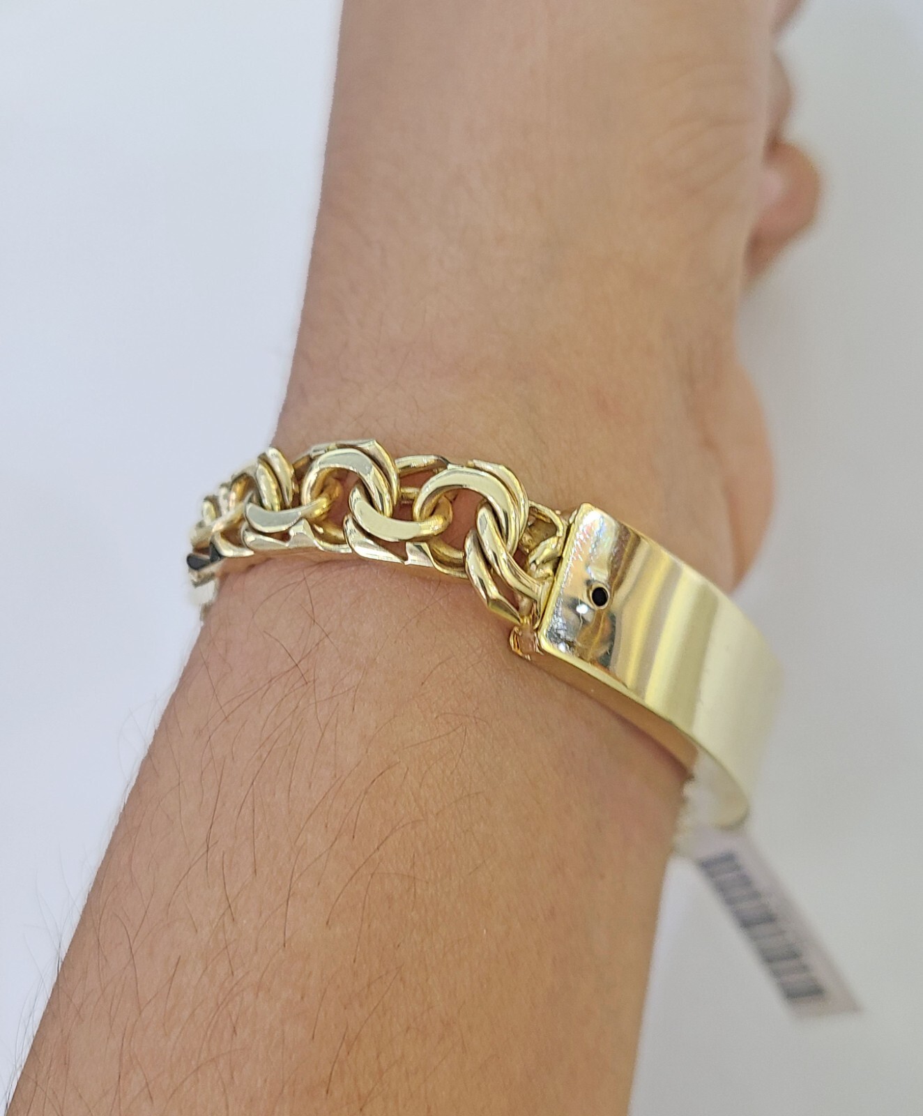 10k Solid Yellow Gold Chino ID Bracelet Size 8″ Inch 8mm Box Lock Real 10kt