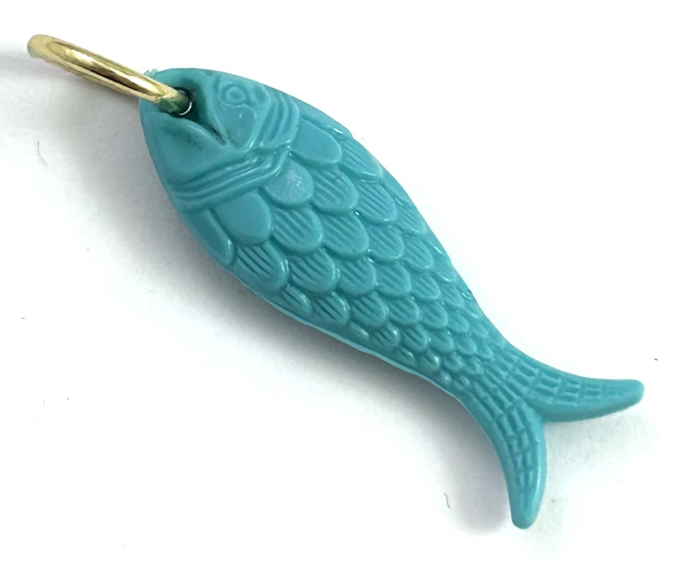 Fish Charm Necklace Pendant Blue Plastic Fish Jewelry For Women Gift Fishing