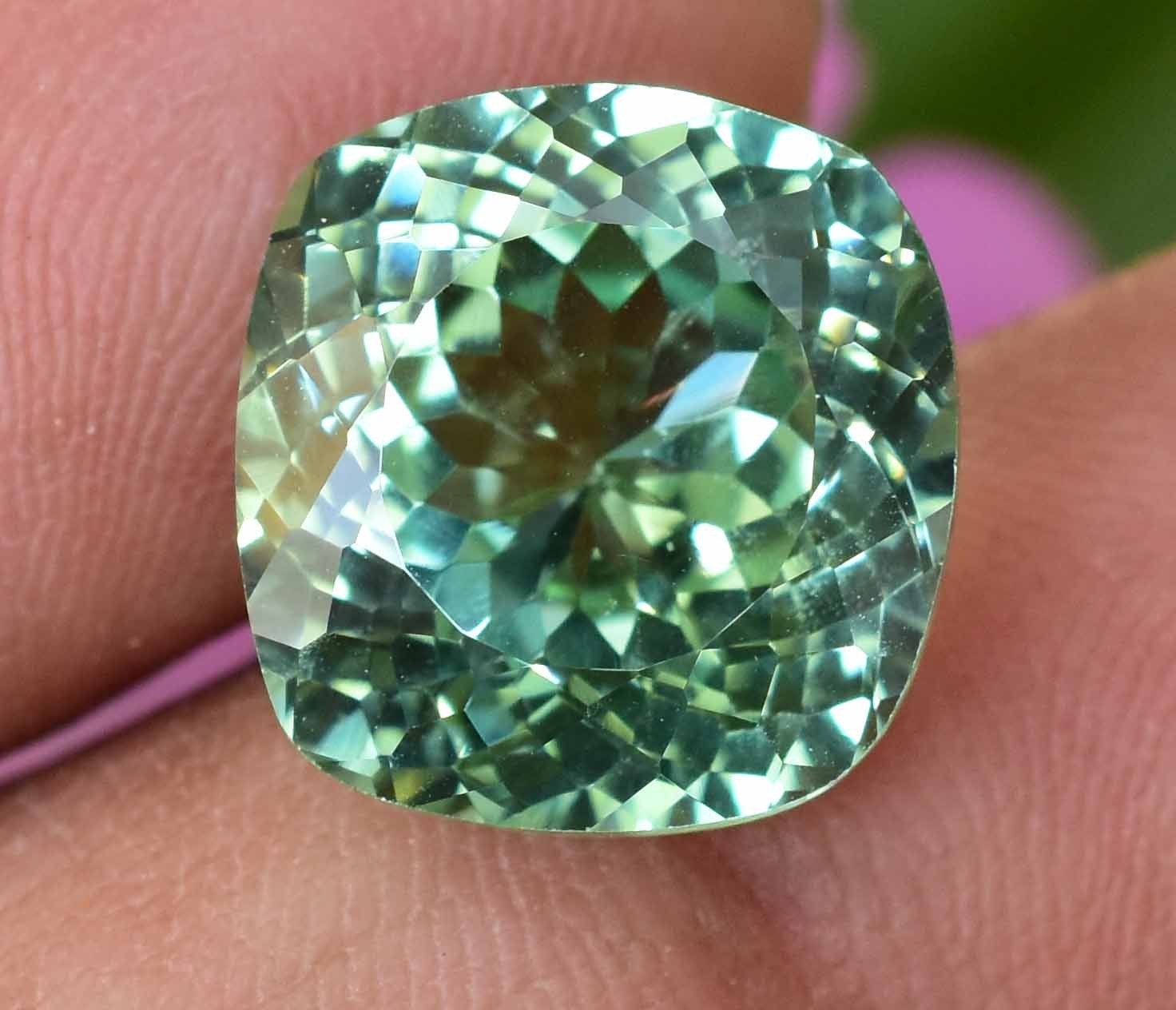 Natural Montana Green Sapphire 11.45CT Certified Stunning Cushion Loose Gemstone