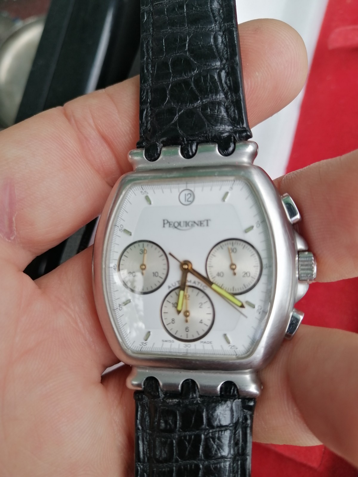 SERVICED Vintage Pequignet Chrono 37 Jewels ETA 2894-2 Swiss Automatic Men Watch
