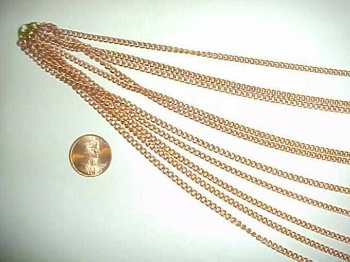 6 VINTAGE COPPER COATED STEEL 10 CHAIN 23″ GRADUATED BIB SECTION N47