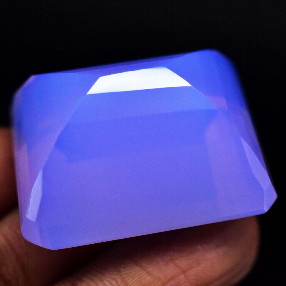 81.40 Ct. Large Ethiopian Natural Purple-Pink Opal Emerald Cut Loose Gemstone