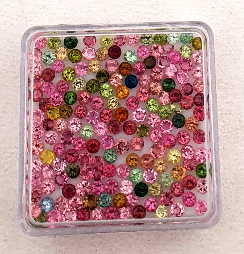 Natural Tourmaline Round Cut Loose Gemstone Lot 50 Pcs 2.50 MM