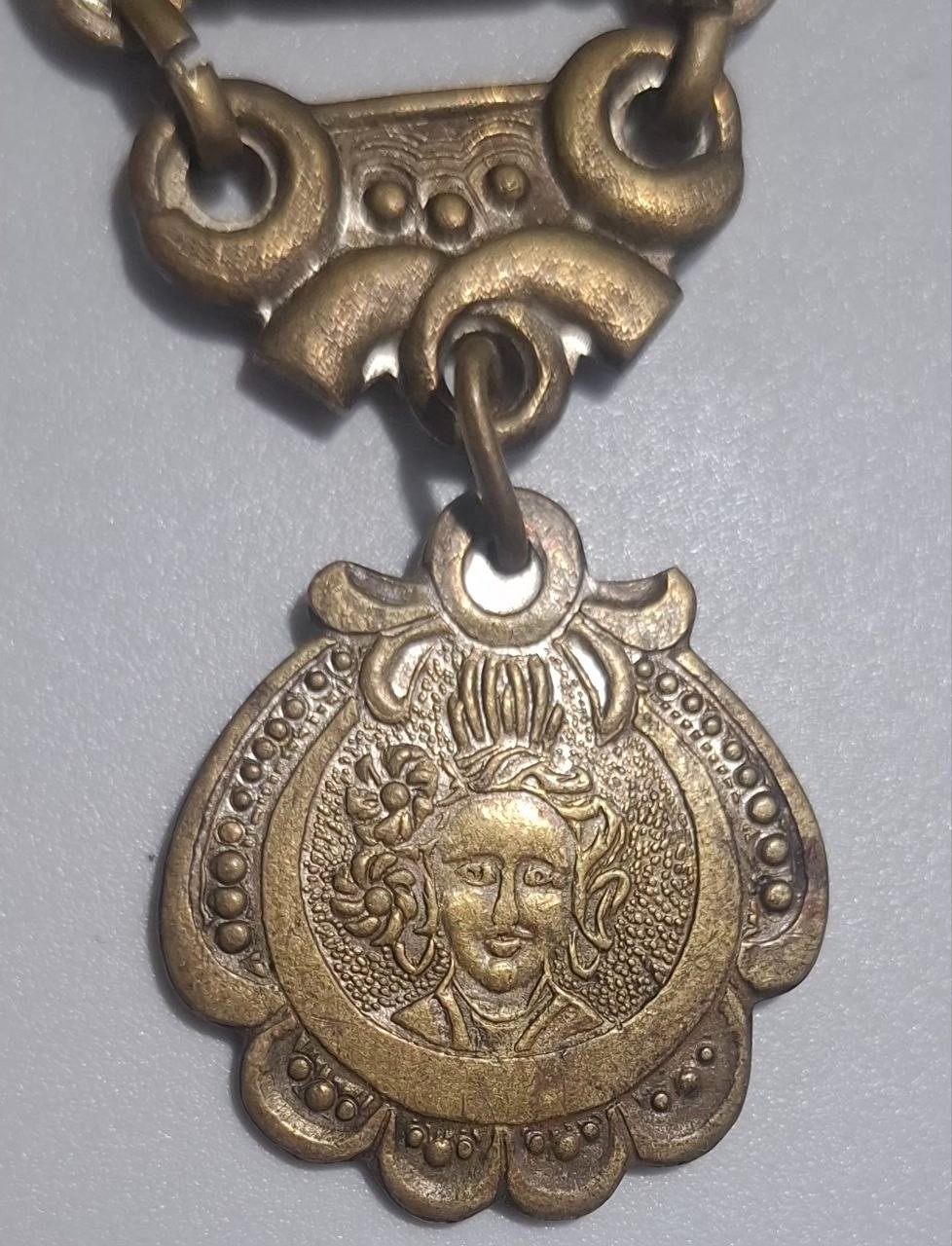 Vintage Brass Repousse Bracelet Classical Art Figures Collectible Jewelry