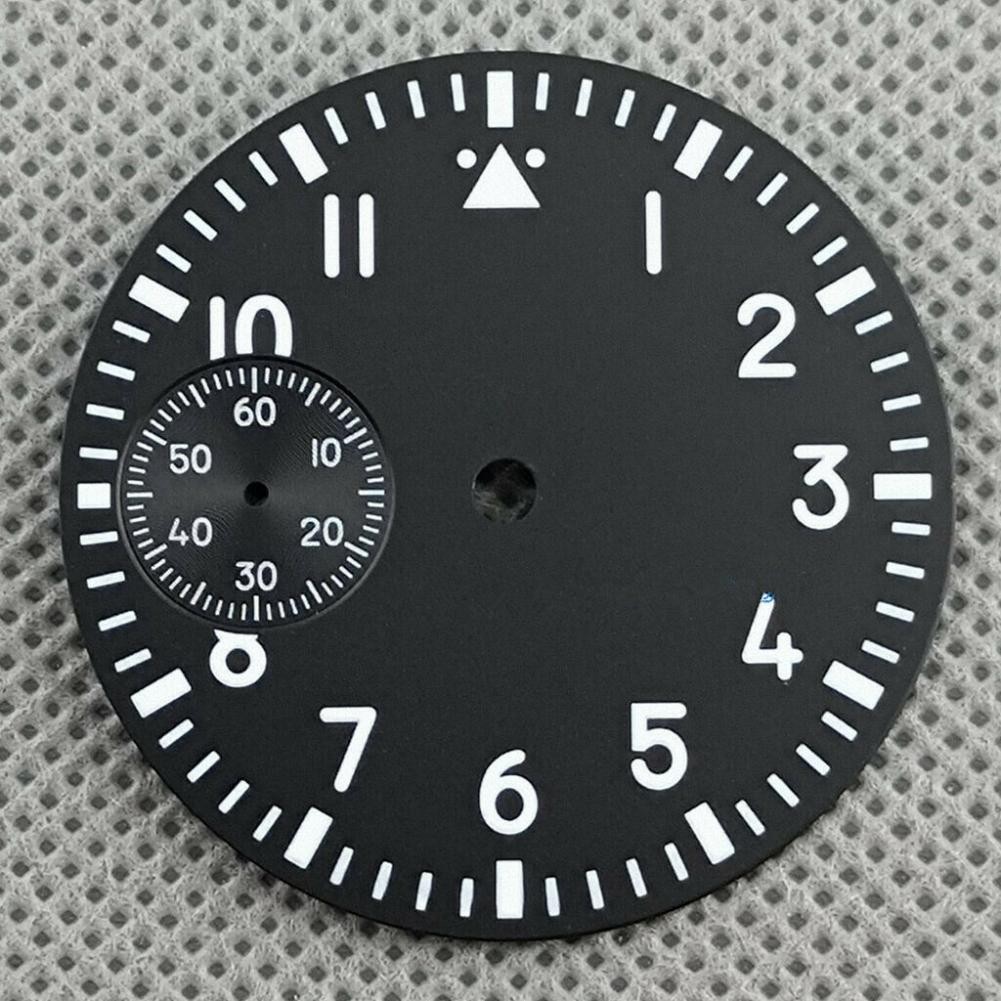 Black/White Green Luminous Watch Dial For Seagull ETA 6497 ST3600 Movement K