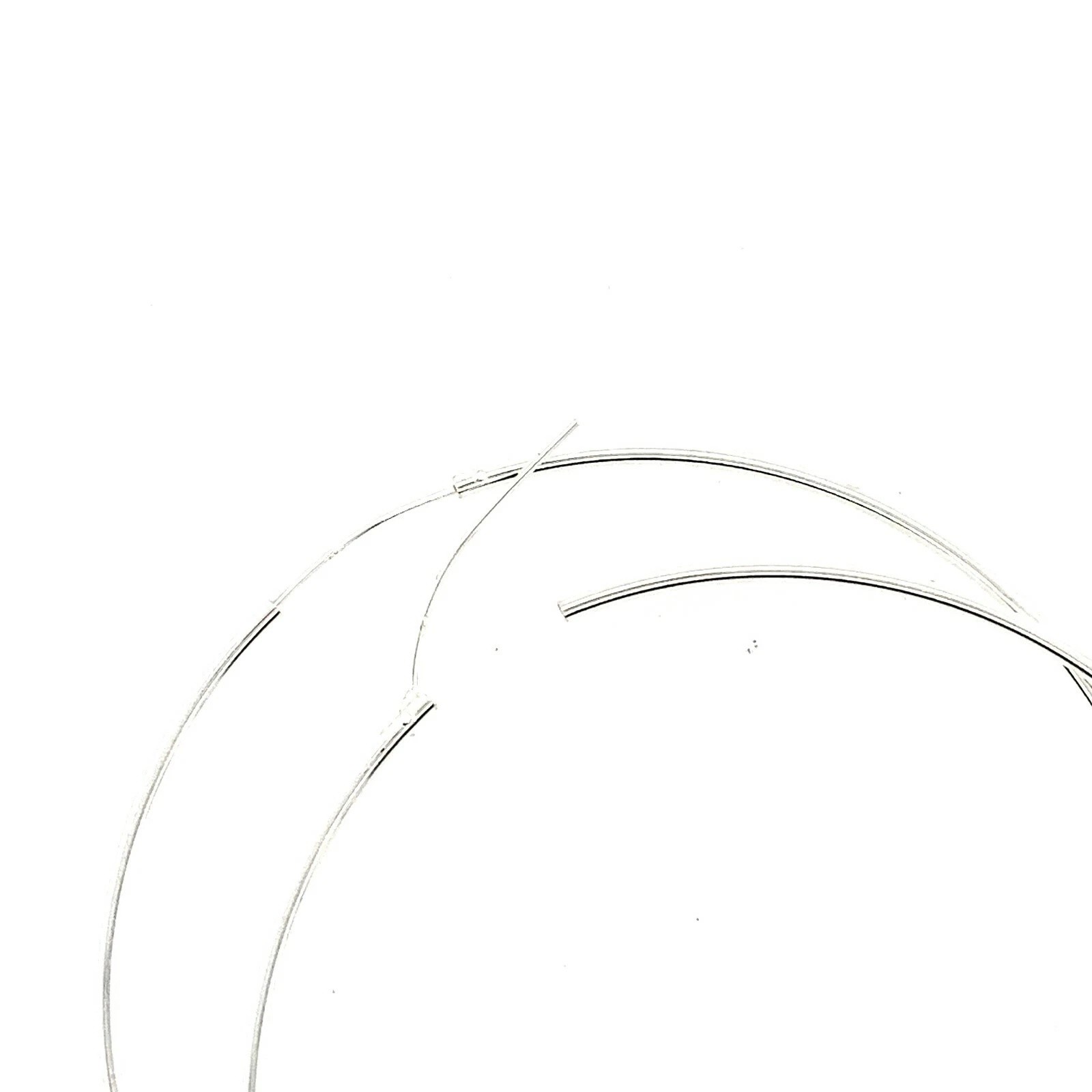 2.75″ Large Real 925 Sterling Silver Hoop Earrings pair Girls Big, Thin, Trendy