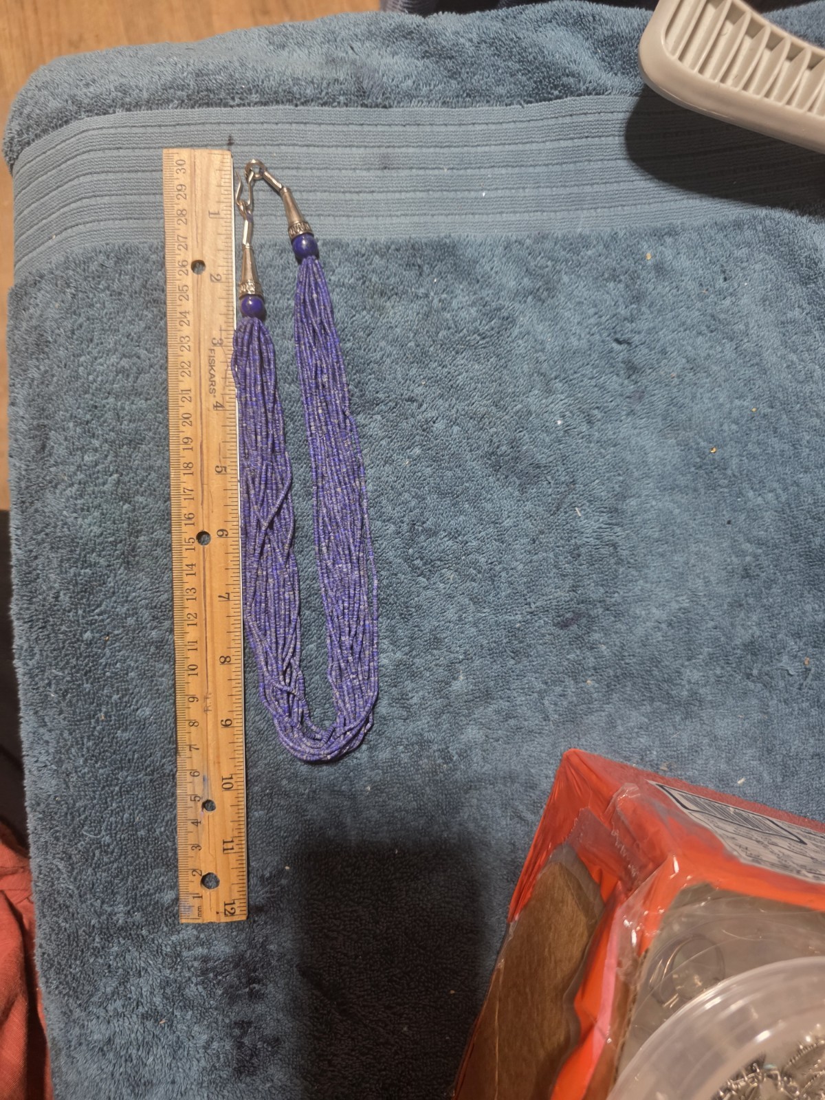 Blue Lapis Multi Strand 18 Inch Necklace