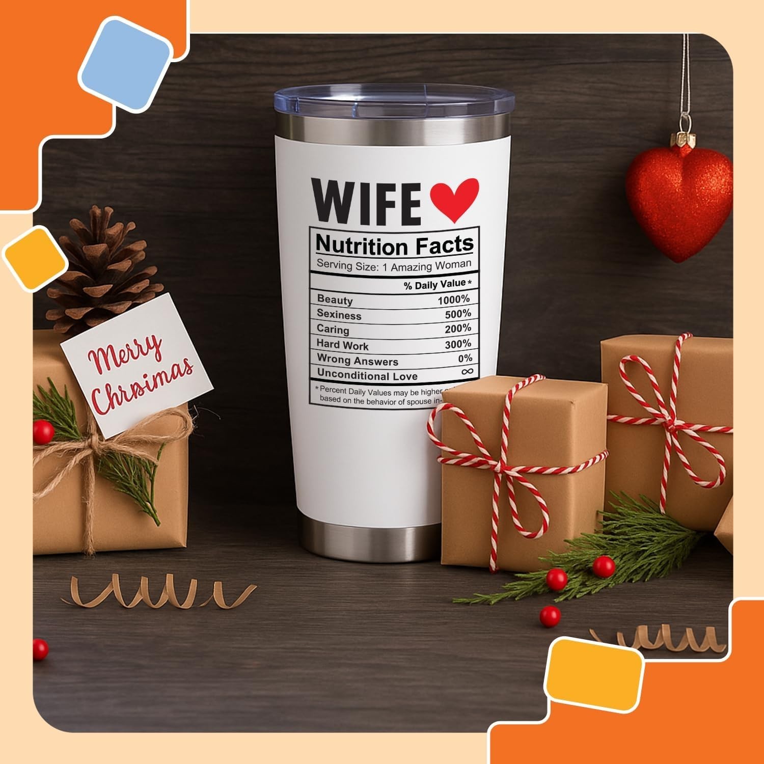 Luxury 20 Oz Tumbler for Wife – Double-Wall Insulation & Leak-Proof Design