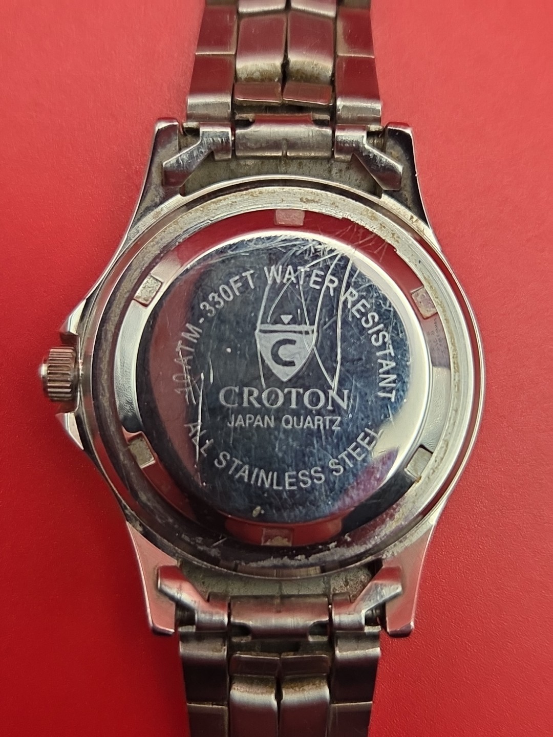 Croton 28mm All Stainless Steel Blue Dial Pepsi Red Blue Bezel Jpan Quartz Watch