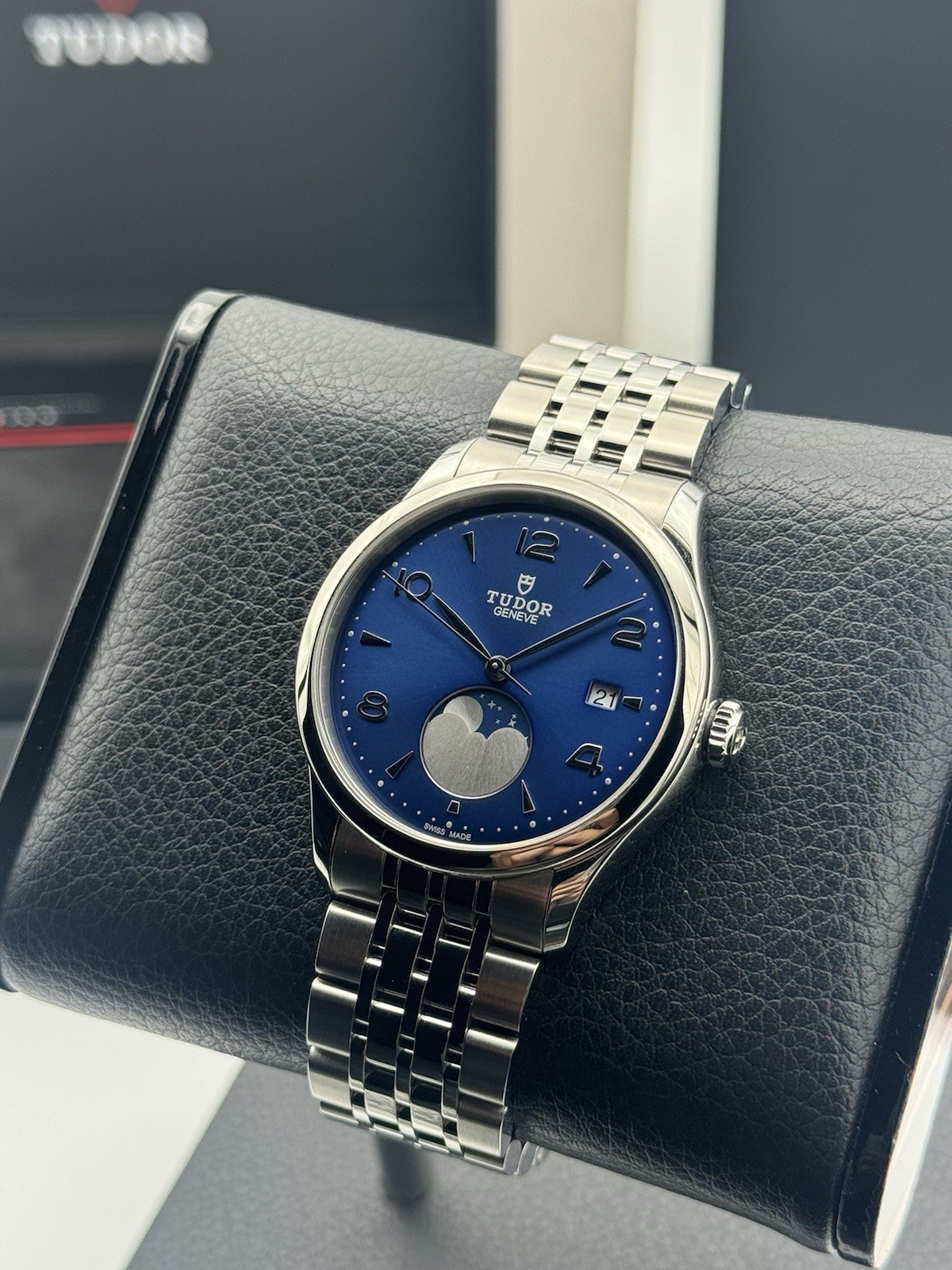 TUDOR 1926 LUNA M91560-0002 Blue Dial MOONPHASE! *FULL SET!*