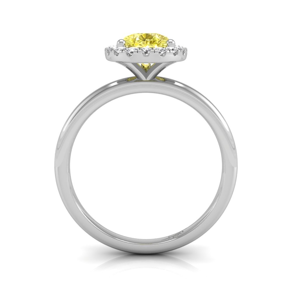 18K White Gold Pear Shape Lab Grown Diamond Engagement Ring 1.13ct Certified