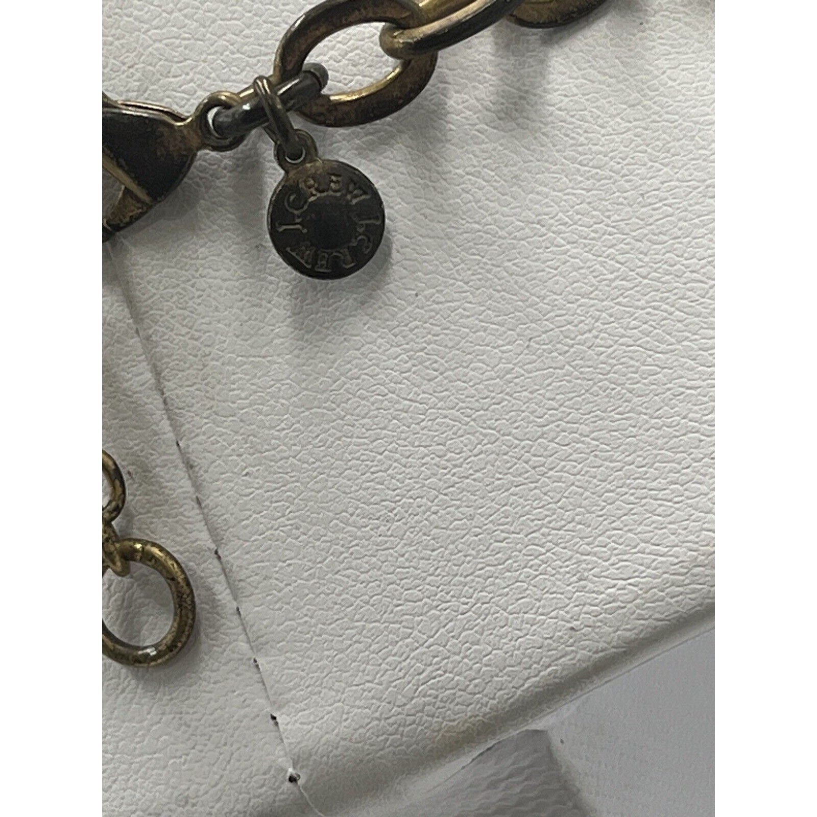 J. Crew Mustard Yellow Blue Eggplant Antique Gold Rhinestone Statement Necklace