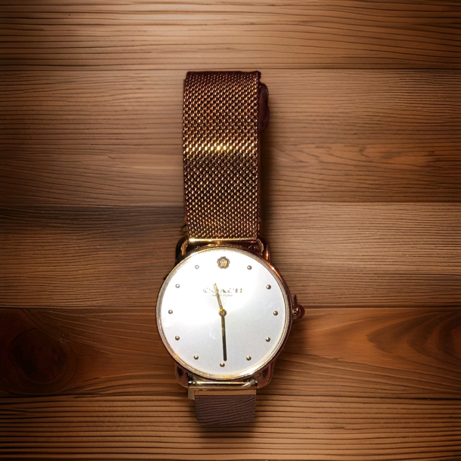 Coach Women’s Elliot Gold Tone Stainless Steel Bracelet Watch