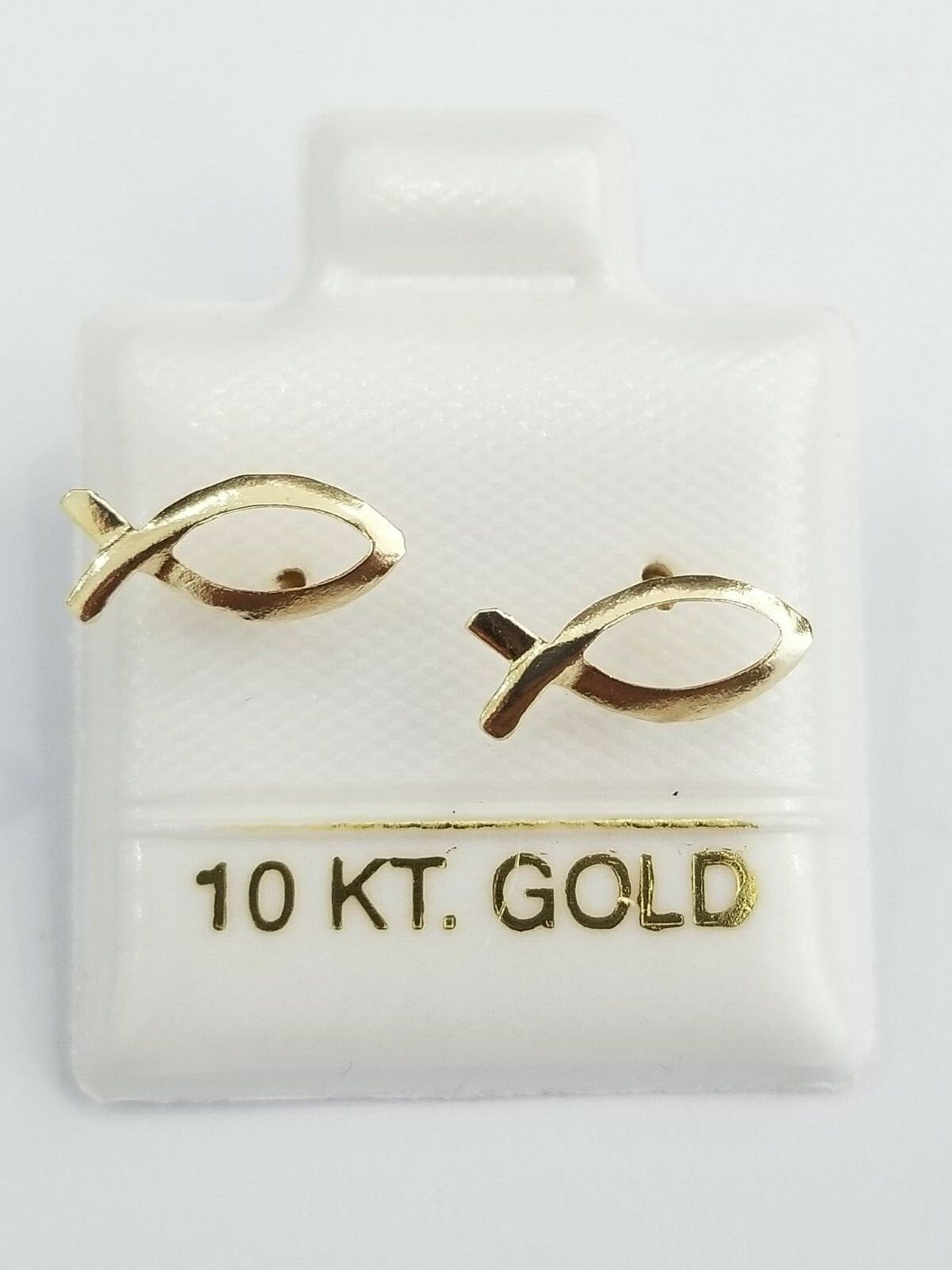Clearance 10k Yellow Gold Christina Fish Jesus Girl Women All Ages Earring