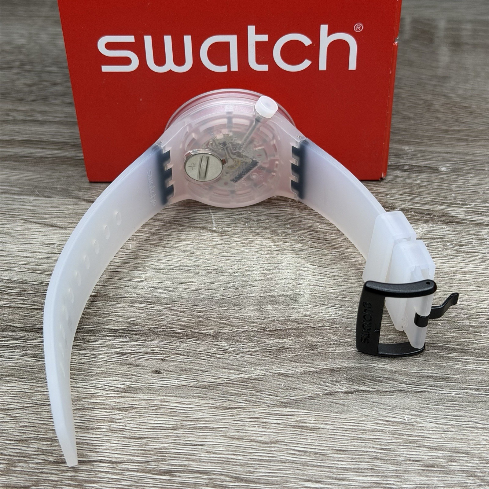 NEW✅SKELETON✅ Swatch Big Bold BLACKINJELLY Transparent Men’s Watch SO27E101