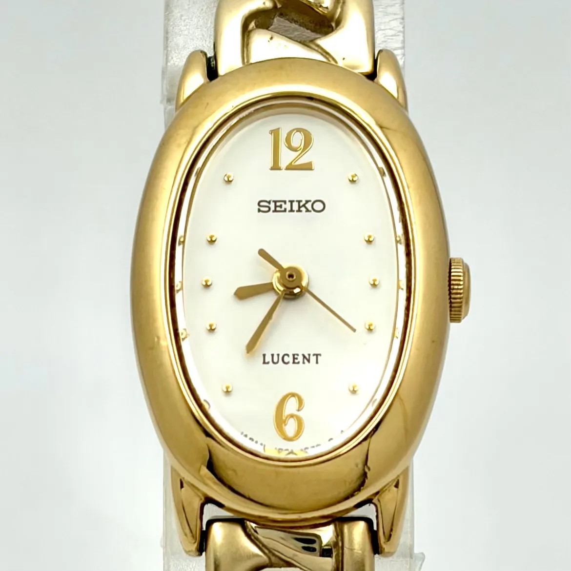 [New Battery] SEIKO Lucent Women’s Watch, Shell Gold Oval 1F21-5C80 5D0218