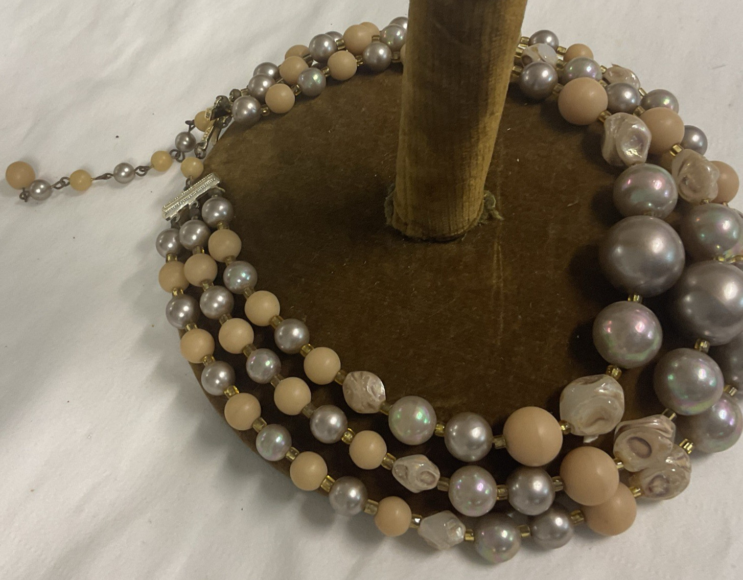 Used Vintage 50’s – 60’s 13″ Triple Strand Beaded Necklace (Japan)