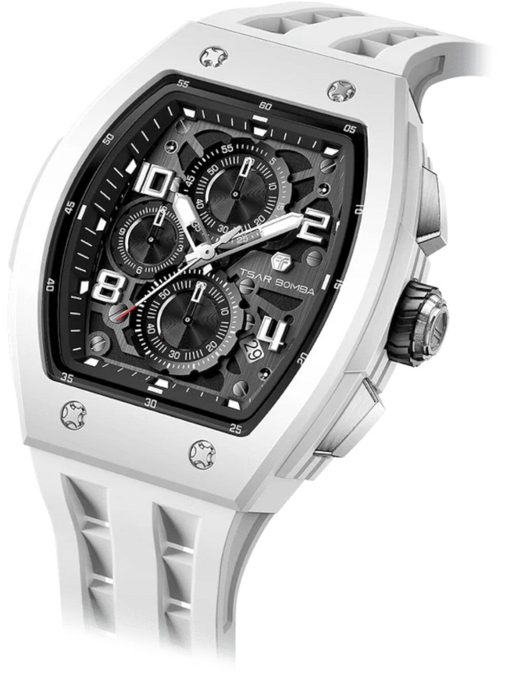 Tsar Bomba TB8224B-01 Mens Watch Elemental Bioceramic Chronograph 45mm 5ATM
