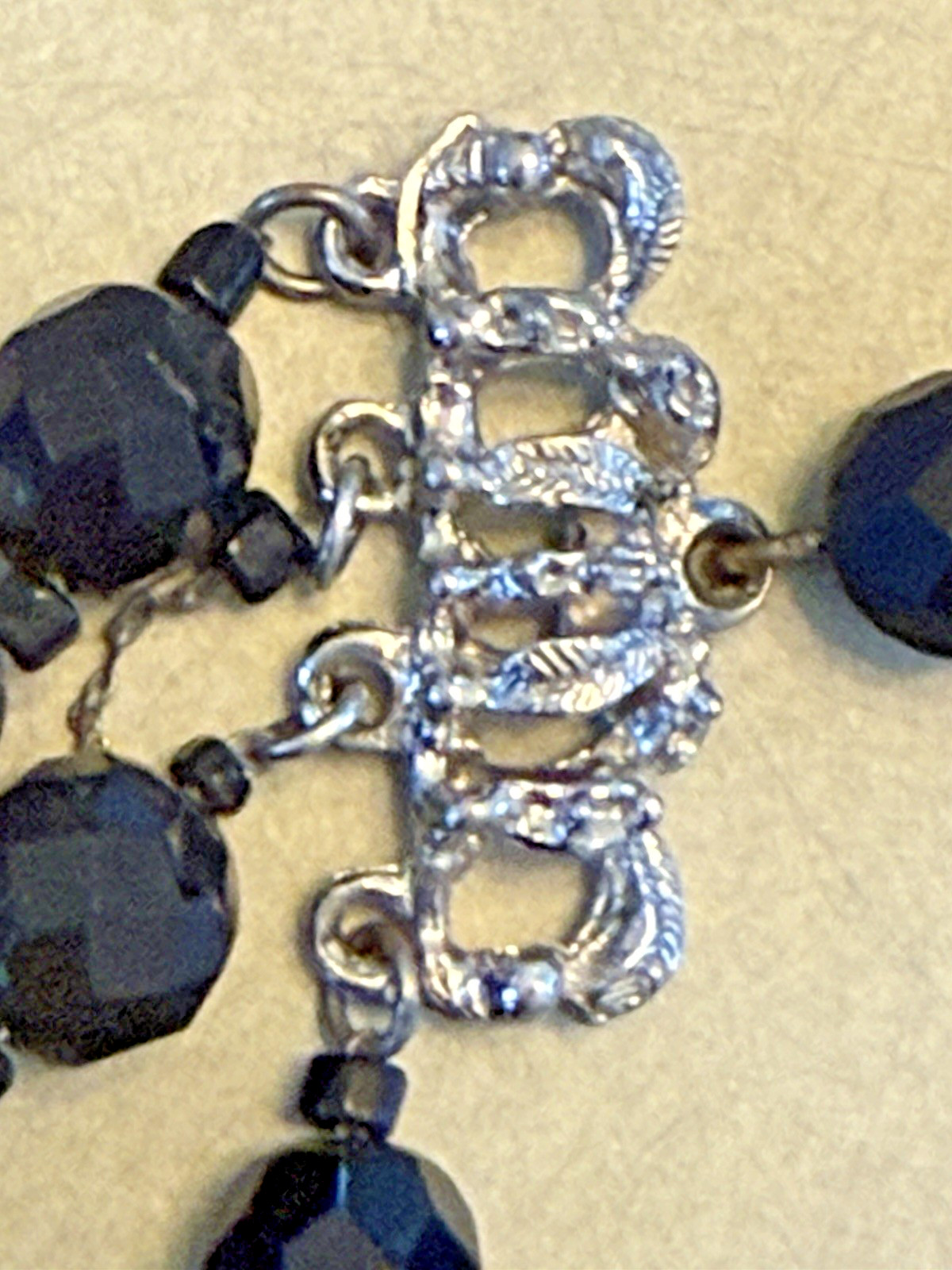 BROKEN HOBE Four Strand Choker Jet Black faceted beads, shipping only