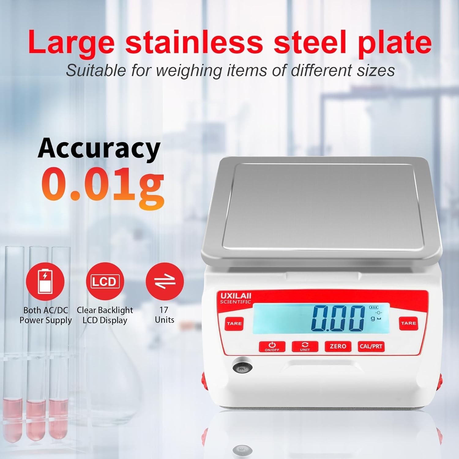 Laboratory Balance 5000g x 0.01g High Precision Digital Scale Jewelry Gram