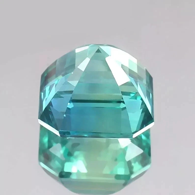 AAA 9.55 CT Flawless Natural Green Emerald Loose Certified Gemstone Asscher Cut