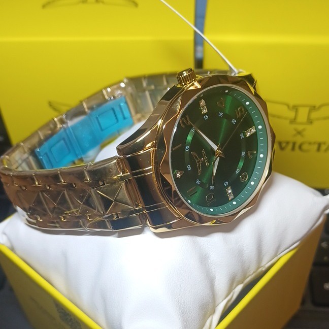 Invicta Specialty I by Invicta Men’s Watch 41mm Gold Steel 69021 Green Dial