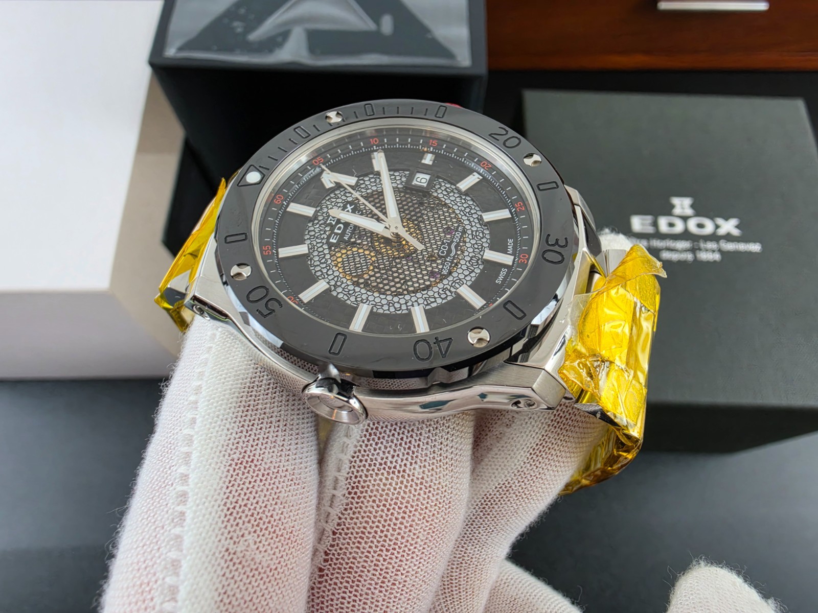 EDOX 80099-3RM-NIN CHRONOFFSHORE-1 Automatic Men’s Watch 500 Meter New