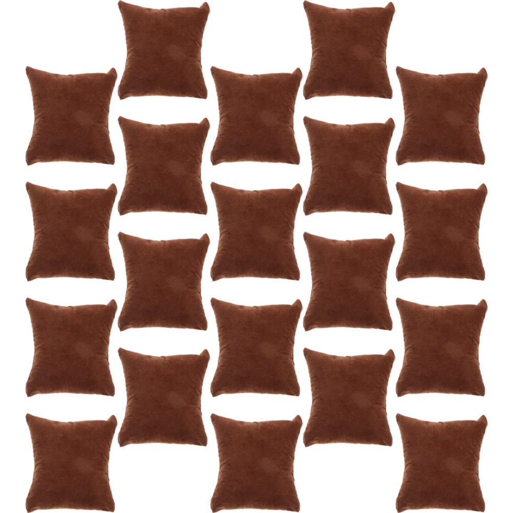 20Pcs Small Watch Display Pillows Soft Velvet Cushions for Bracelets Watches