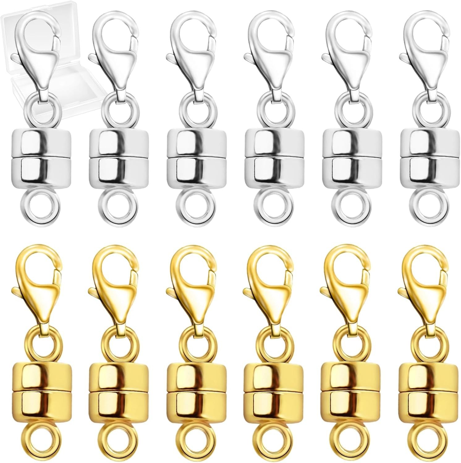 Magnetic Necklace Clasp Jewelry Clasps for Necklace Bracelet Extender 12pcs