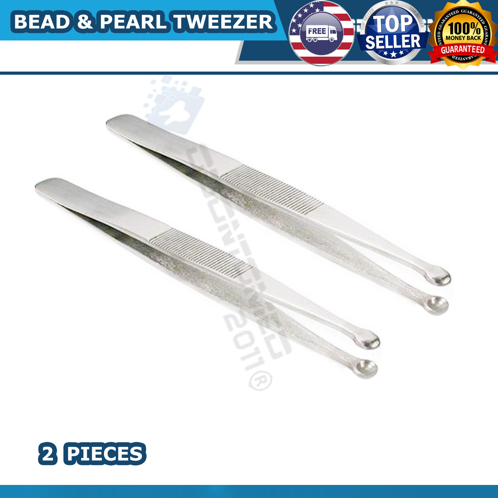 2 PROFESSIONAL JEWELRY BEAD AND PEARL HANDLING TWEEZER / CUP BEADING TWEEZER ODM