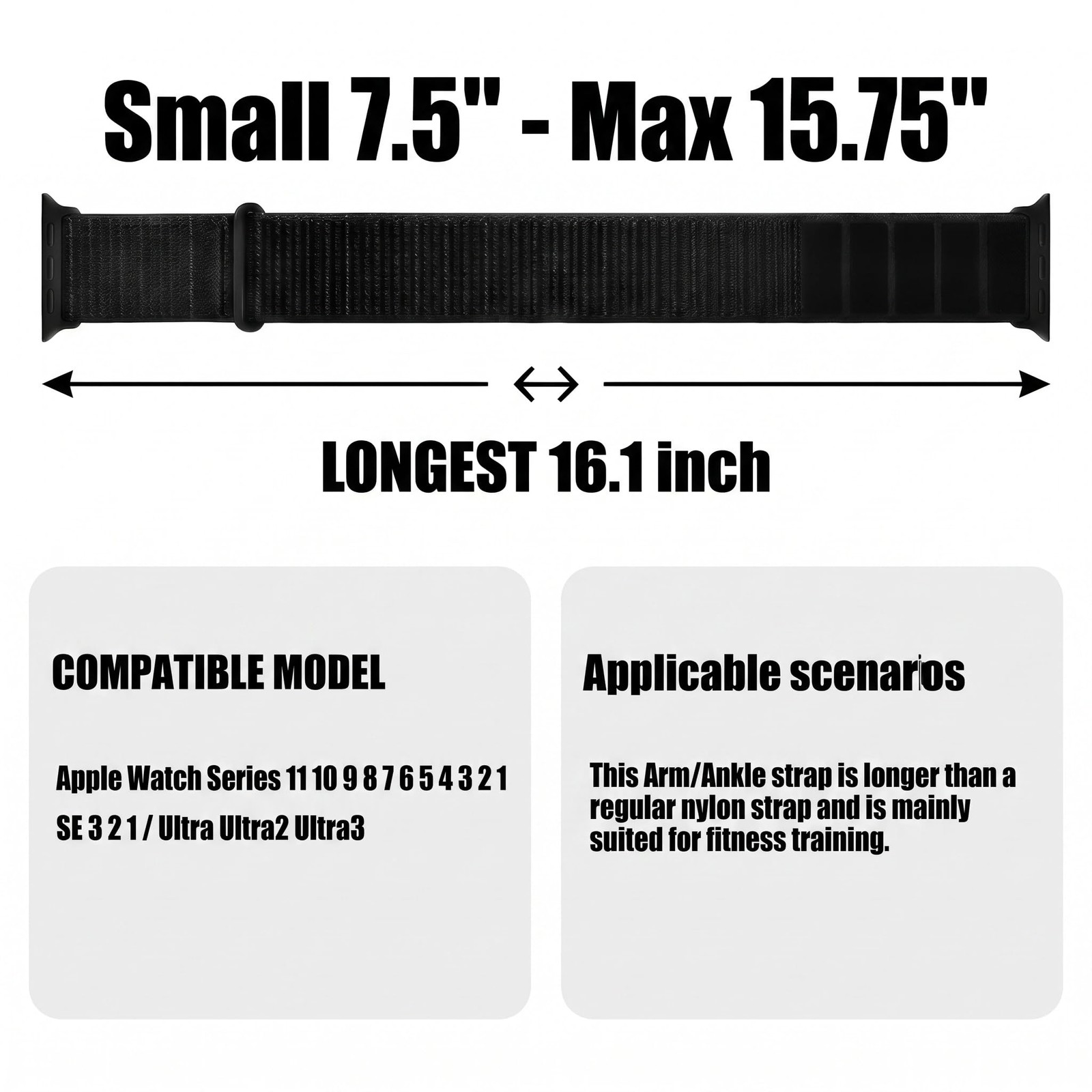 Arm/Ankle Band Compatible with Apple Watch 38mm 40mm 41mm 42mm 44mm 45mm 46mm…